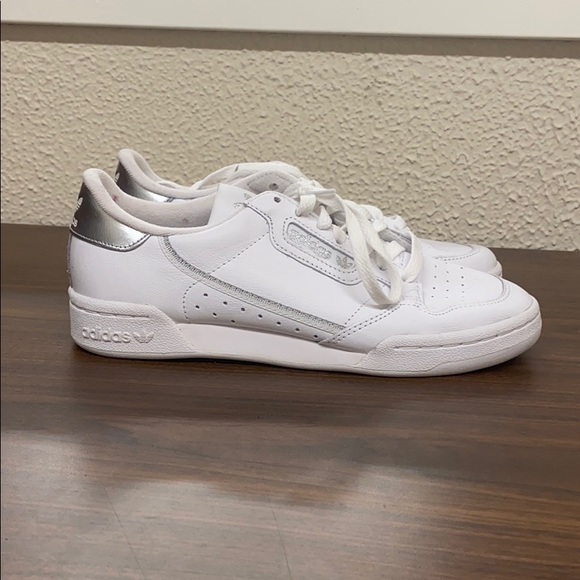 adidas continental 80 silver